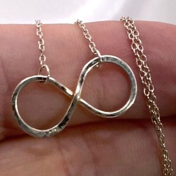 ALF Sterling 925 Silver Infinity Circle & 18” Chain - Picture 2 of 13